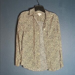 J crew Leopard Print Shirt